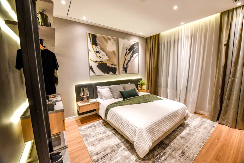 Type A show unit: bedroom