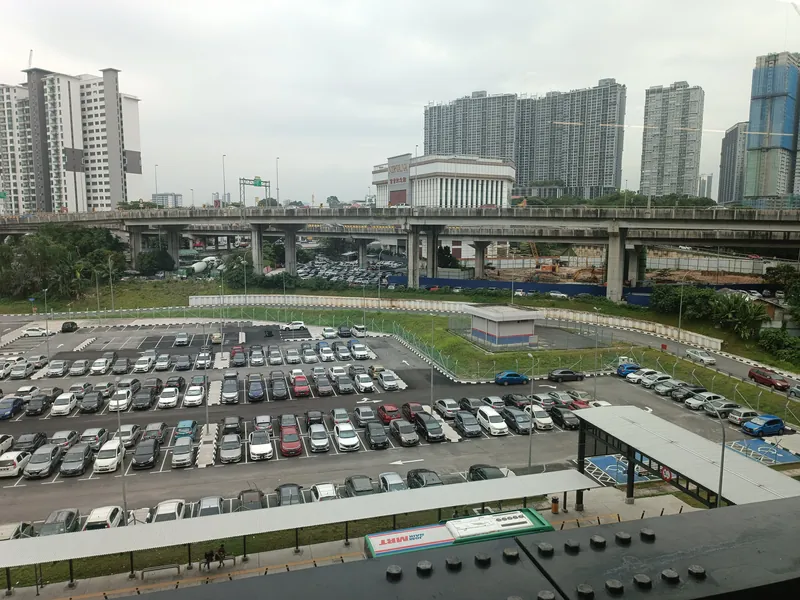 The park-and-ride car park at Kuchai MRT station